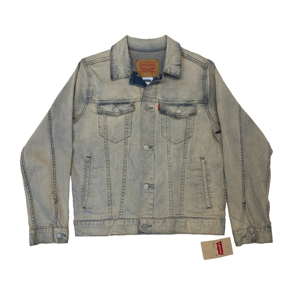 Levis Youth Jean Jacket Large 12-13 Years NWT Blue Light Vintage Wash Trucker